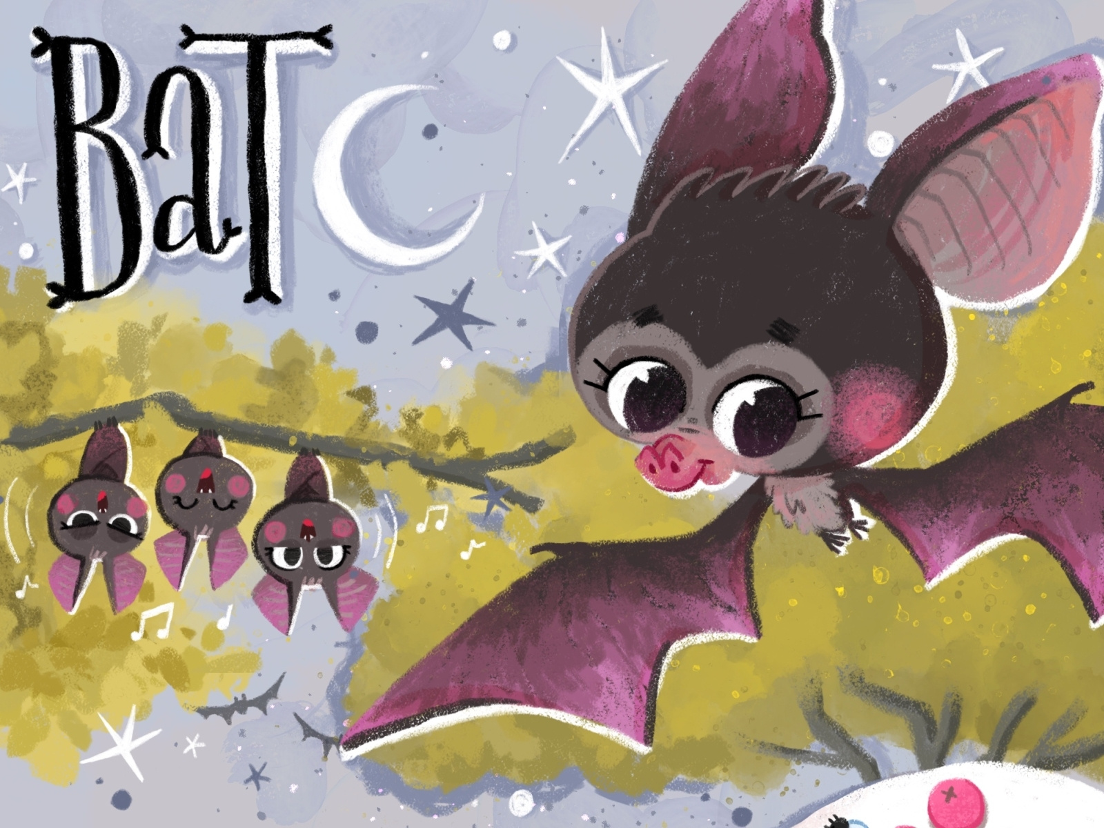 Nonfiction book for children. BAT by Kseniya Kuleshenko on Dribbble
