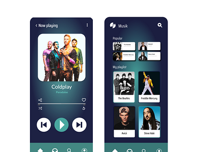 Music Player app design music player ui ux