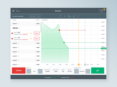 Options app design tablet