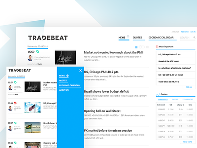 Tradebeat design info ui ux www