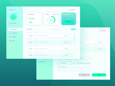 Apartmant Payments Managmant Tool dashboard design product ui ux