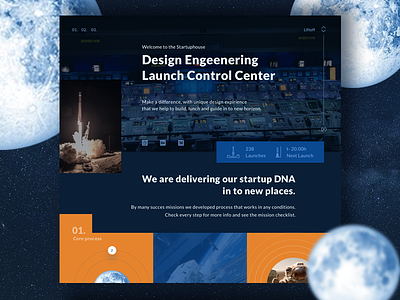 Design Center Dribble cosmos design landing page web