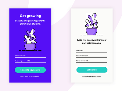 Sign up daily dailyui design modal plant sign ui up ux uxdesign