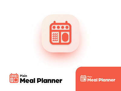 Plain Meal Planner | Daily UI Challenge 005 (App Icon) app app icon bento branding calendar challenge concept dailyui food graphic design logo planner ui