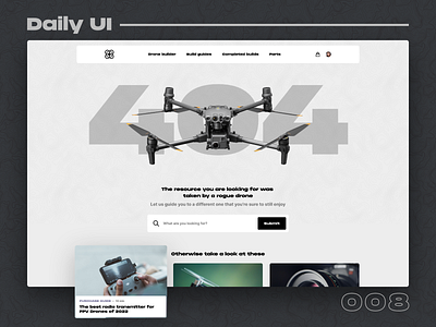 Drone builder | Daily UI Challenge 008 (404)