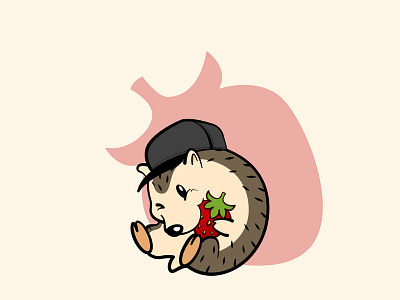 Spike x Ichigo hedgehog illustration love newyear strawberry