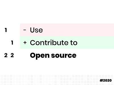 2020 Resolution code git opensource resolutions typography