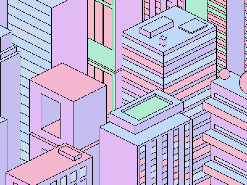 Trip to the city // Spaceship ride animation art cyber disco game illustration iso isometric lowbrow motion pixel punk scifi windows