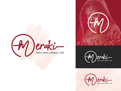 Meraki Beauty Salon Logo 1 beauty salon branding bridal salon logo logo design makeup artist