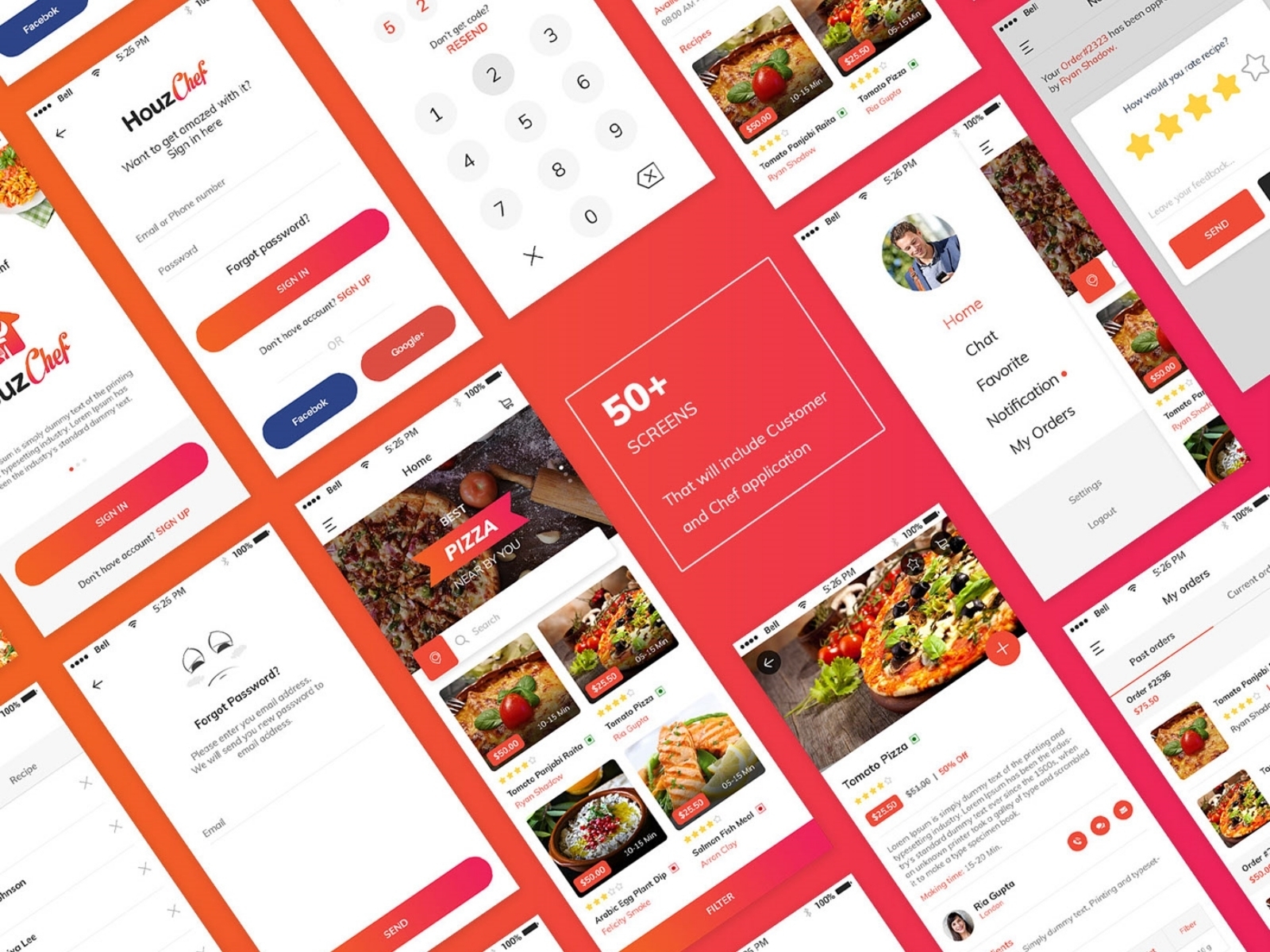 HouzChef App - App Screens by Ravi Talajiya on Dribbble