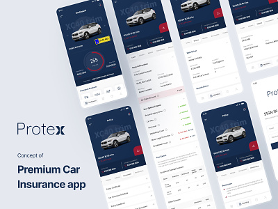 Concept of Premium Car Insurance App android app car design graphic design insurance app ios app mobile app premium car insurance app ui ui design ux