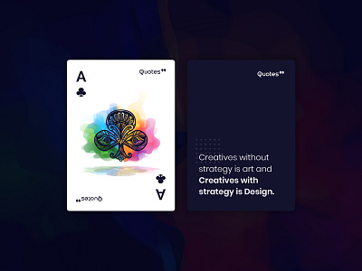 Playing cards - Dribbble Weekly Warm-Up designer playing cards quotes
