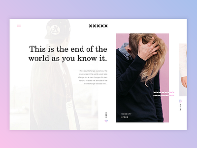 Minimal UI concept fashion gallery gradient minimal photography responsive ui web white space