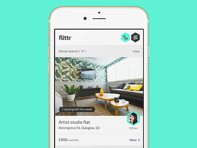 Flittr social property app app clean home mobile moving polygon property rental social ui web