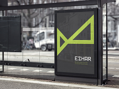 Ezhar logo branding compostion lines logo triangle visualisation