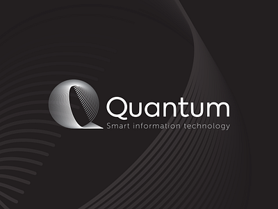 Qb blending brand design gradient logo online security smart software technology web