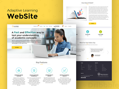 Adaptive Learning Website adaptive adaptive leaning corporate site design dribbble hello hellodribbble learning learning app site ui web web design website