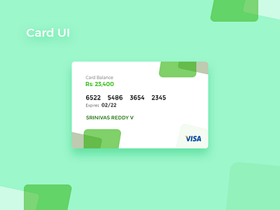 Card UI balance card card balance card number clean credit credit cards debit debit card design dribbble name ui