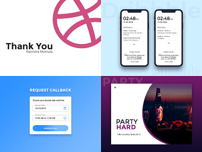 Top 4 Shots from 2018 2018 call back design dribbble notifications party party hard request call back thank you top top 4 ui visual design