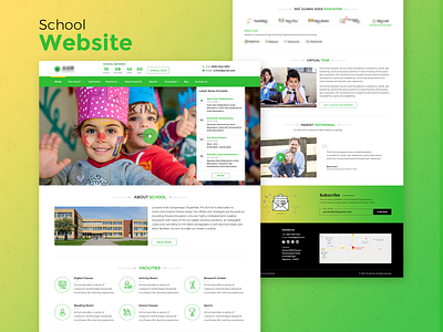 School Website design dribbble school shool website template templatedesign ui web web template website