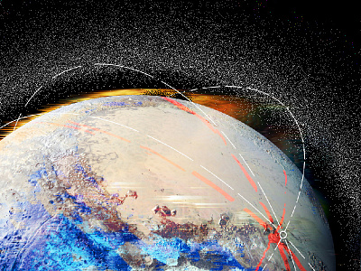 Distant 5min color channel glitch glitch art moon pixel planet pluto rgb