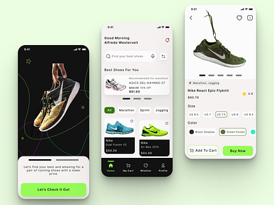 Running Shoes App appdesign appdesigner design ui uidesign userexperience userinterface ux uxdesign
