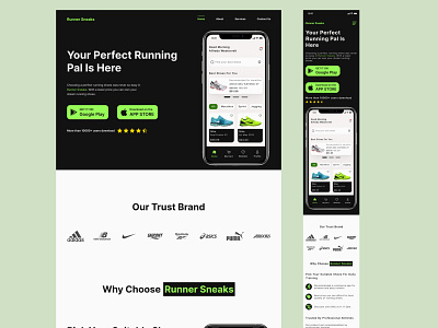 Runner Sneaks-Landing Page and Responsive Web
