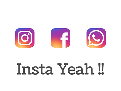 Insta Yeah!! colour facebook icon instagram logo new whatsapp
