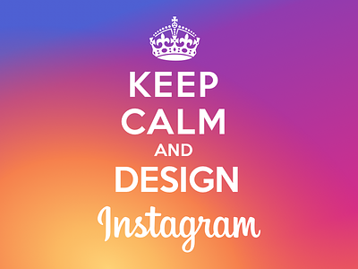 Keep Calm & Design Instagram calm icon instagram keep logo new