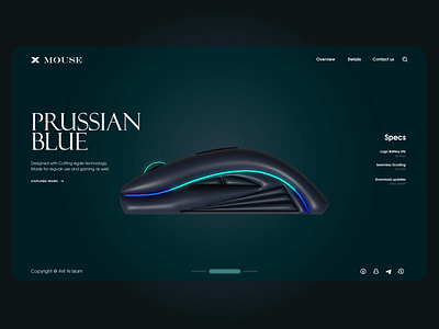 Wireless Mouse Concept 3d app branding clean illustration ios light ui mobile app design modern product design product desing ui user experience user interaction user interface ux vector website design