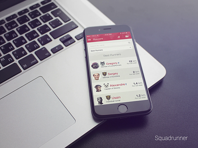 Squadeas‪y‬ (ex Squadrunner) mobile app activity tracker app design ergonomics ios sport app sports design ui