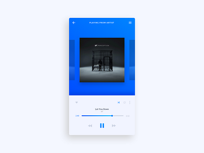 Daily UI Challenge #009 — Music Player 009 blue challenge clean dailyui interaction design minimal music music player simple ui user interface design