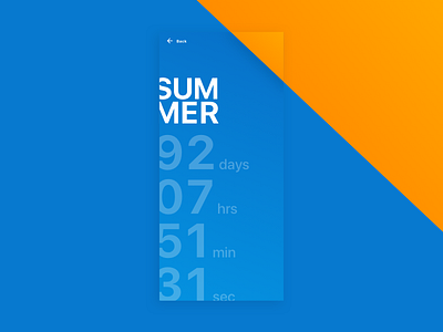 Daily UI Challenge #014 — Countdown Timer 014 blue challenge clock dailyui interaction design minimal simple summer timer ui user interface design