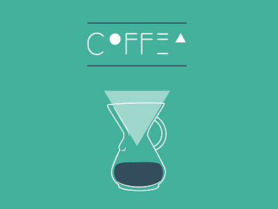 Chemex chemex coffee icon illustration poster typography