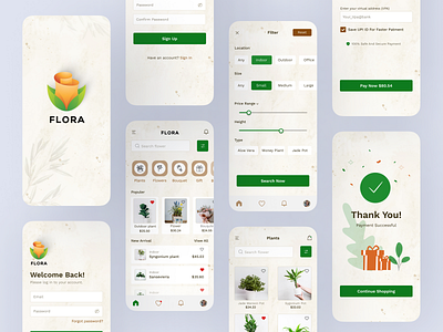 Flora - The Plant & Flower Shop design ecommerce flower plant shopping uiux design