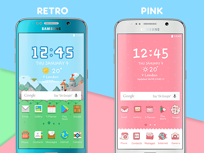 Themes of Samsung galaxy s6 (pink,retro) samsung themes