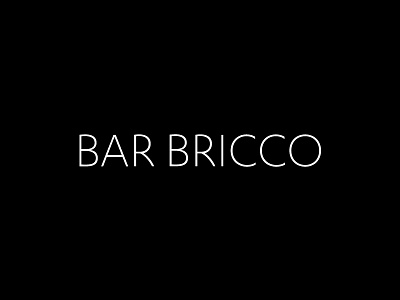 Bar Bricco blackonblackonblack sansserif typography winebar