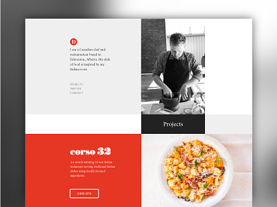 Daniel Costa Website Design food grid masonry minimalist