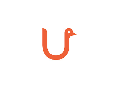 Uccellino Icon bird brand branding icon u