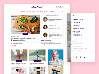 Latina Moms UI Design hispanic latina responsive ui ux web design