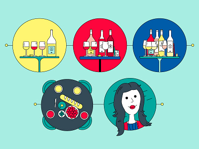 Wine Tasting Icon Set