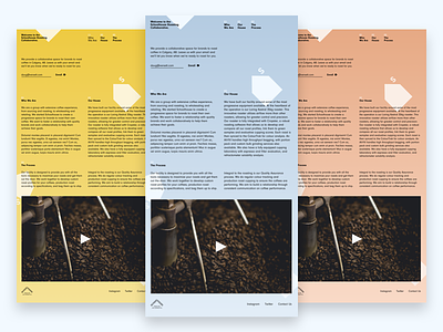 Coffee Roastery Site Design coffee gradient icon type ui web