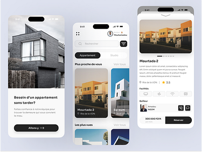 Rental flat app ui ux