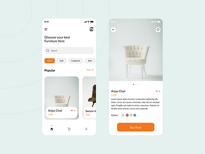 Furniture App Design app design branding design furniture app design graphic design illustration ios mobile app ui ux