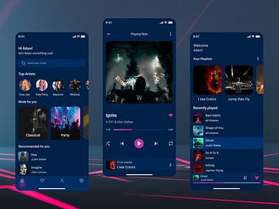Music App Design android app branding ios music music app design ui ux
