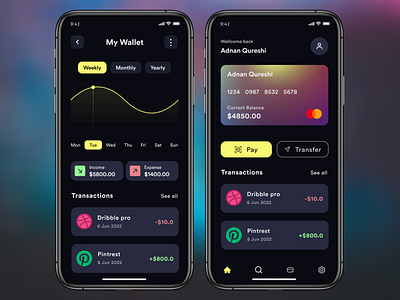 E-Wallet app design app design design typography ui ux