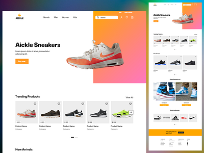 Shoes Website Design