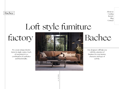 Loft style furniture factory concept