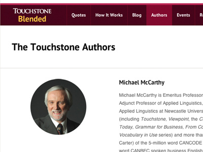 Touchstone Blended Learning Site 2 author cambridge english layout learning site ux