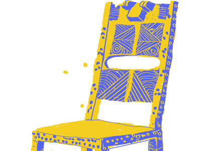 Chair chair illustration pixel fable throne